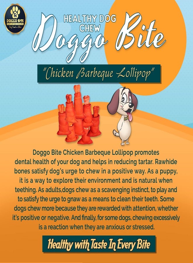 DOGGO BITE Chicken Barbeque Lollipop-Dog Treats, 5 inches Pack of 5, All Life Stages, bone - Image 4