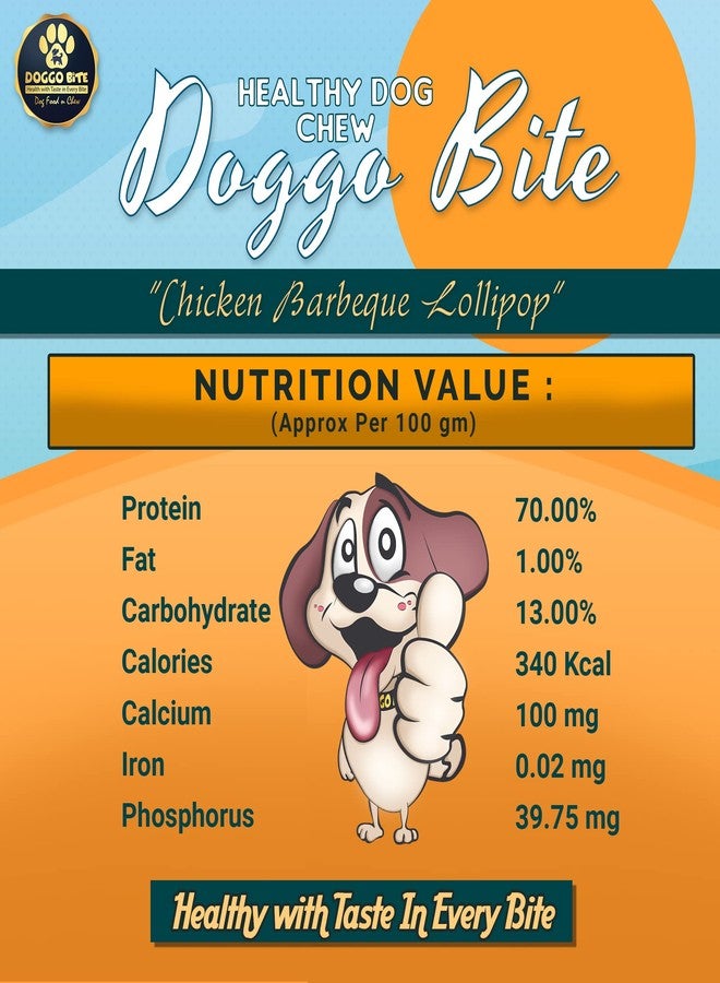 DOGGO BITE Chicken Barbeque Lollipop-Dog Treats, 5 inches Pack of 5, All Life Stages, bone - Image 5