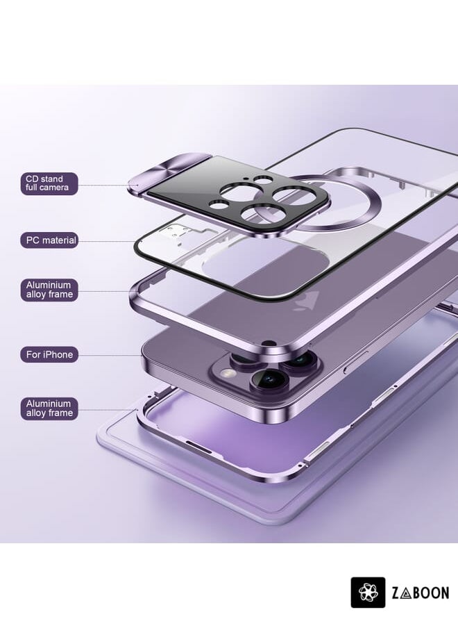 Zaboon - Protective Case For Samsung Galaxy Z Fold5 Electroplating Corrugated Hinge Folding  with Pen Slot - Image 1