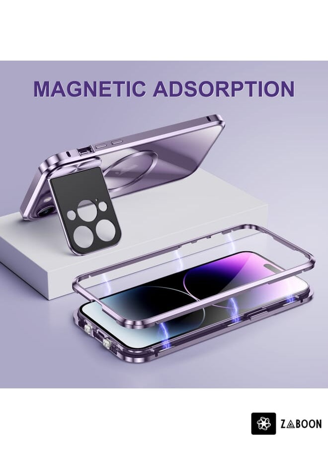 Zaboon - Protective Case For Samsung Galaxy Z Fold5 Electroplating Corrugated Hinge Folding  with Pen Slot - Image 1