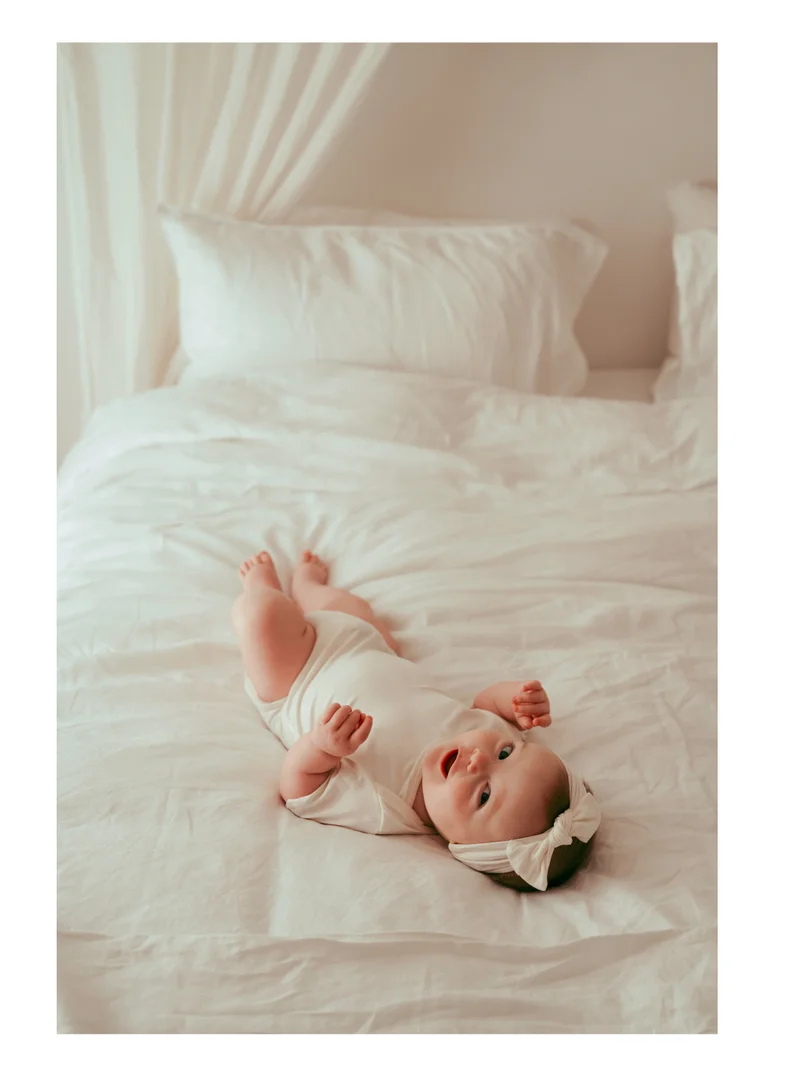 أنفي بيبي Set of 3 Organic Bamboo Spandex Bodysuit- Gift Set - Light Mint/Lemon/ White 0-3M