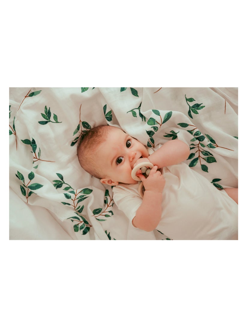 Anvi Baby Set of 3 Organic Bamboo Spandex Bodysuit- Gift Set - Light Mint/Lemon/ White 0-3M  - Image 4