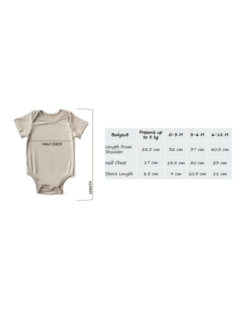 أنفي بيبي Set of 3 Organic Bamboo Spandex Bodysuit- Gift Set - Light Mint/Lemon/ White 0-3M