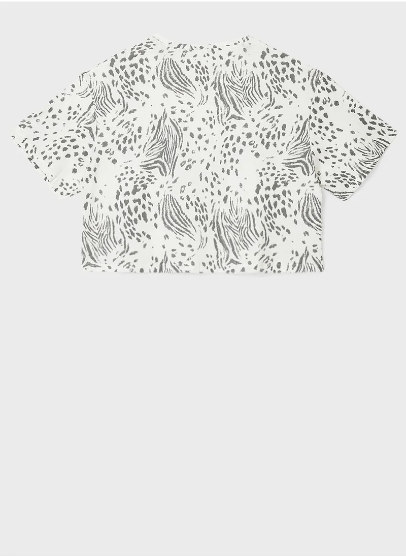 MANGO Youth Printed Boxy T-Shirt