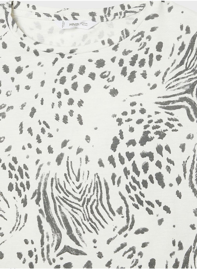 MANGO Youth Printed Boxy T-Shirt  - Image 3