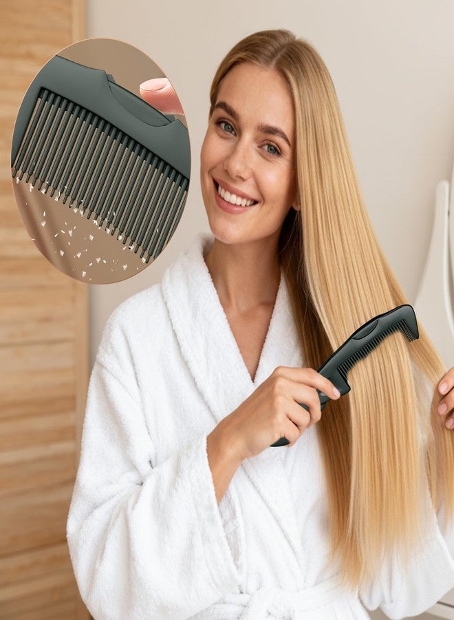 EHBELIF Dandruff Comb Green Upgraded Fine Tooth Scalp Detox Comb Lice for Women, Men & Kids Scalp Detoxing, Sweep & Massage Hair Brush Tool with Elegant Box for Hair Care - Image 2