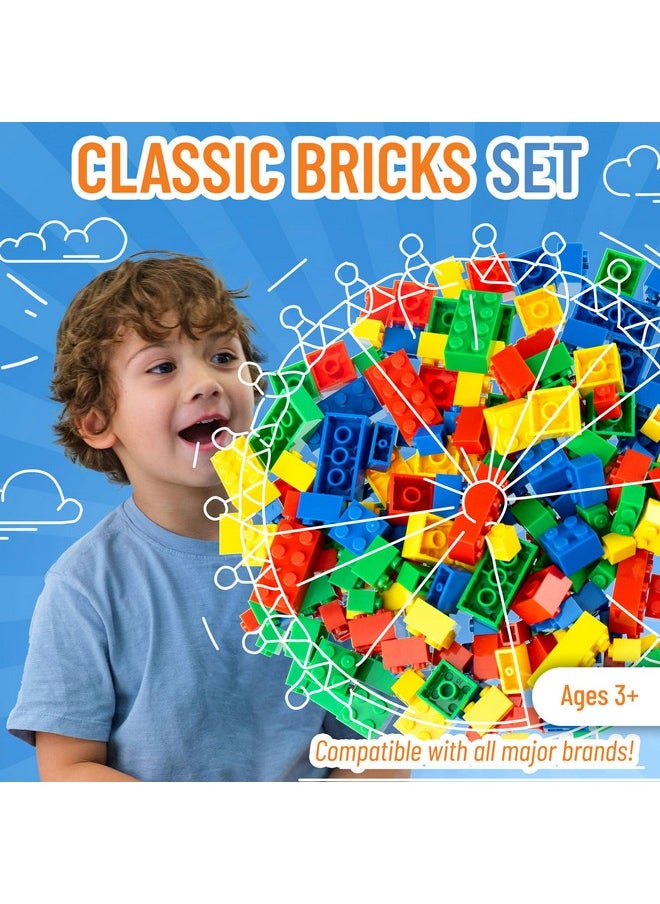 Strictly Briks Strictly Briks Compatible with Lego Toy Building Block, Blue, Green, Red, and Yellow, 216 Pieces, Classic Bricks Building Starter Kit for Kids, 100% Compatible with All Major Brick Brands  - Image 2
