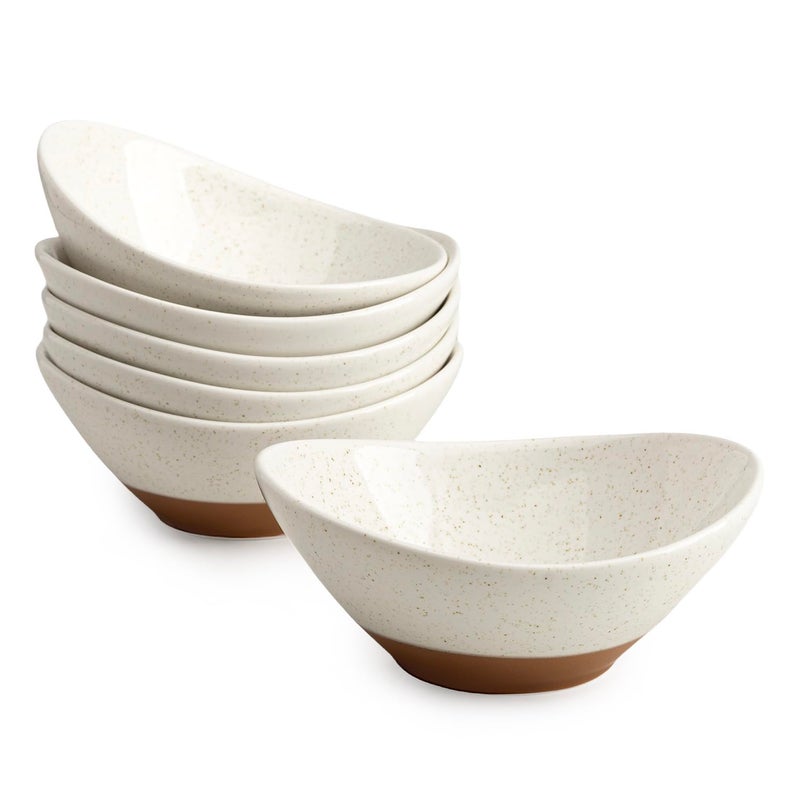 Teocera 5 Inch Porcelain Small Bowls Set  6 Ounce small serving bowls for Dessert  Ice Cream  Snack  Dipping  Side Dishes  Microwave & Dishwasher Safe- Beige - Image 1