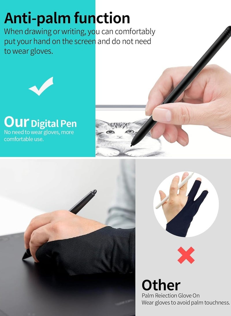 Stylus for Remarkable 2 Pen with 5 Pen Tips, Magnetic Pen Compatible with Galaxy Tab S6 Lite/ S7 FE/ S9 Plus/Samsung S Pen Replacement, 4096 Pressure Sensitivity, Palm Rejection, Tilt Support - Image 3
