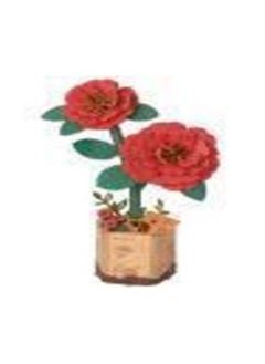 Miniso A creative building block set featuring the beautiful "Red Camellia" design for intricate and enjoyable construction. 