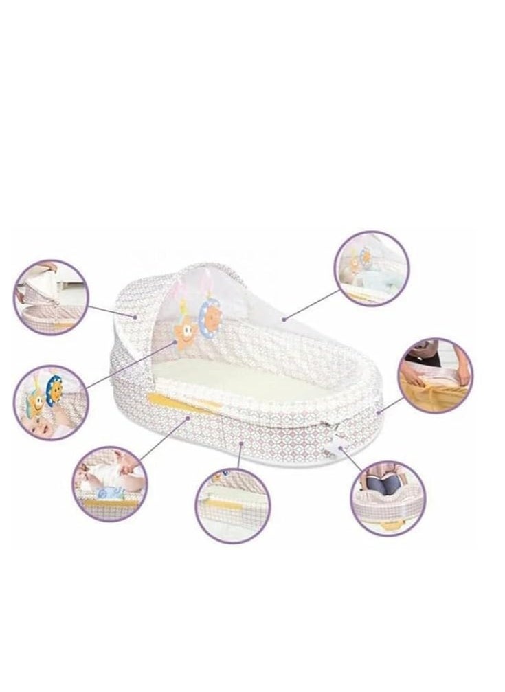 tiibaby - Portable Baby Bed With Mosquito Net And Toys, Bed For Children - Image 1