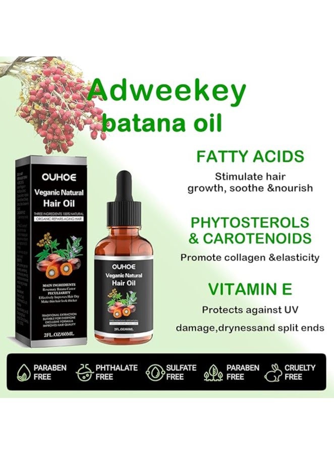 OUHOE Batana Oil, Veganic Natural Batana Oil Organic for Hair Growth, 100% Natural Batana Oil Organic For Healthy Hair For Men & Women, Enhances Hair & Skin Radiance - Image 5
