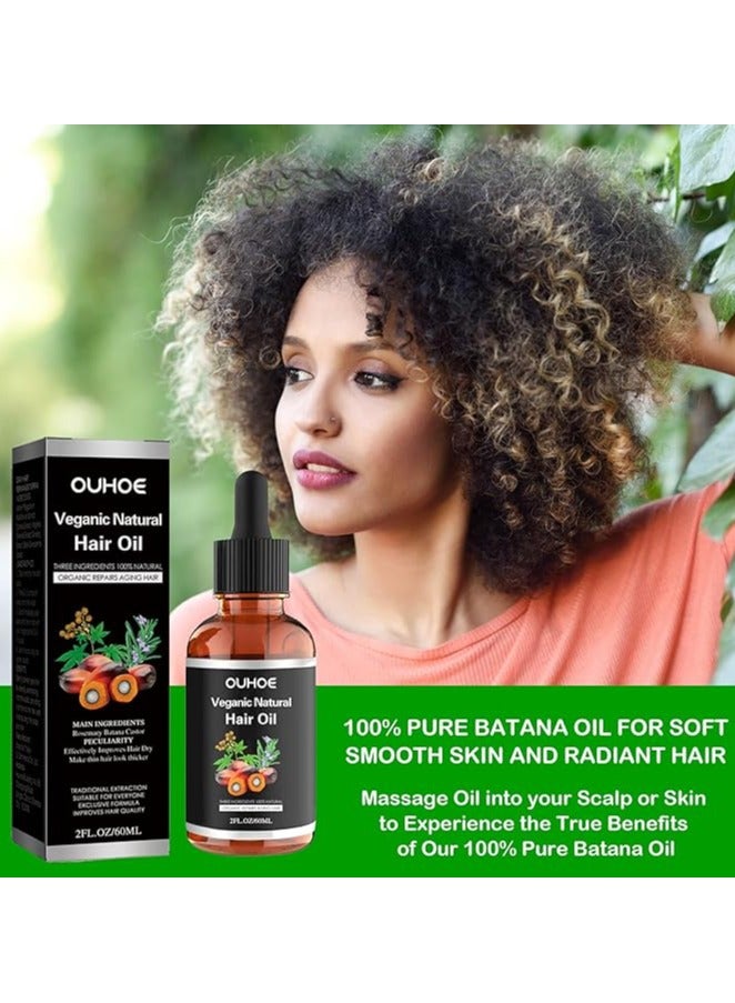 OUHOE Batana Oil, Veganic Natural Batana Oil Organic for Hair Growth, 100% Natural Batana Oil Organic For Healthy Hair For Men & Women, Enhances Hair & Skin Radiance - Image 4