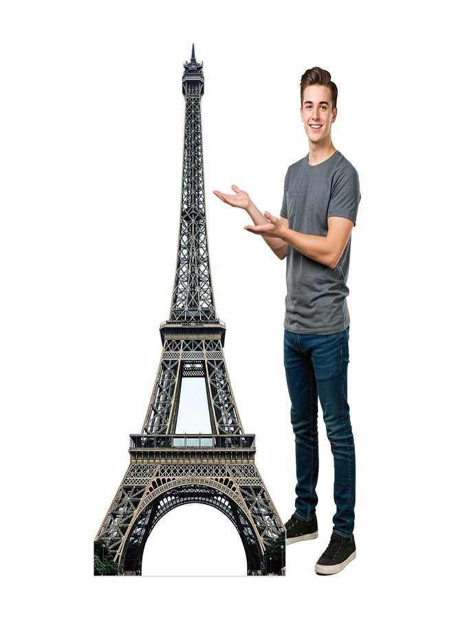 111PRINT Eiffel Tower Cardboard Cutout 6FT, Life Size Paris Backdrop for Weddings, Birthdays, Proms, Classroom Decor Coroplast, Easy Assembly Reusable, 1 Piece - Image 1