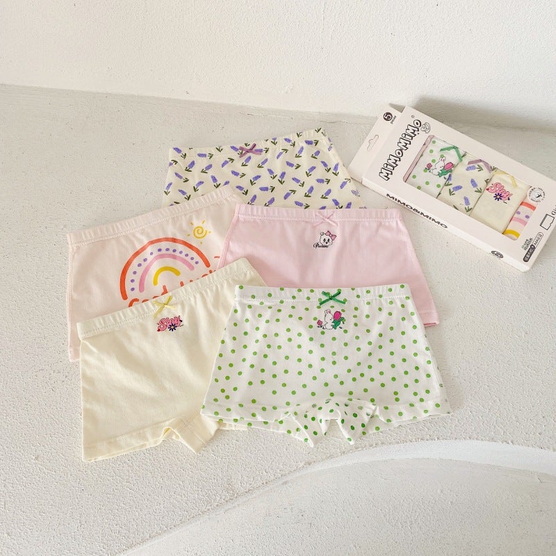 MIMO MIMO childrens underwear girls boxer shorts boys baby cute boxer shorts cartoon INS style wholesale MIMO328 (girls)