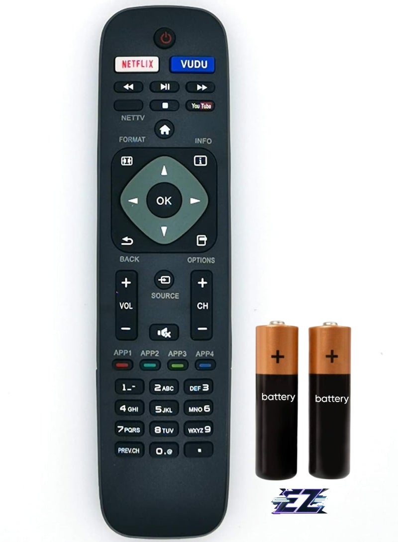 ELTRAZONE New Universal Remote Control Replace Philips TV Remote for Philips TV Replacement for LCD LED 4K UHD Smart TVs Remote1 with Battery - Image 1