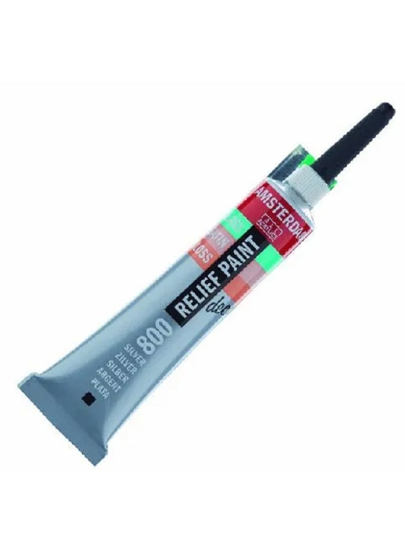 Talens Talens 800 Relief Paint Glass, 20Ml Silver  - Image 1