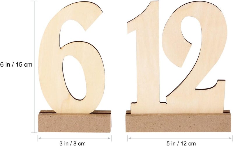 comfrt 20pcs 1-20 Wooden Wedding Table Number Holders - Image 5