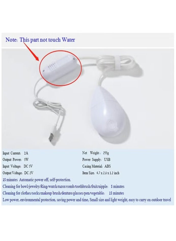 Generic - Mini Dishwasher Mini Washing Machine, In Sink Dishwasher Portable Dishwasher USB Add Dishwasher Detergent Clearning for Vegetable Fruit by Ultrasound Wave Usb Dishwasher (5W 2V White) - Image 1