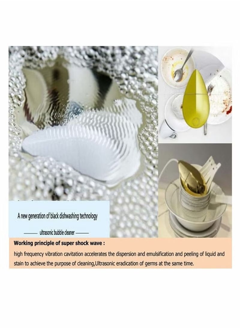 Generic - Mini Dishwasher Mini Washing Machine, In Sink Dishwasher Portable Dishwasher USB Add Dishwasher Detergent Clearning for Vegetable Fruit by Ultrasound Wave Usb Dishwasher (5W 2V White) - Image 1