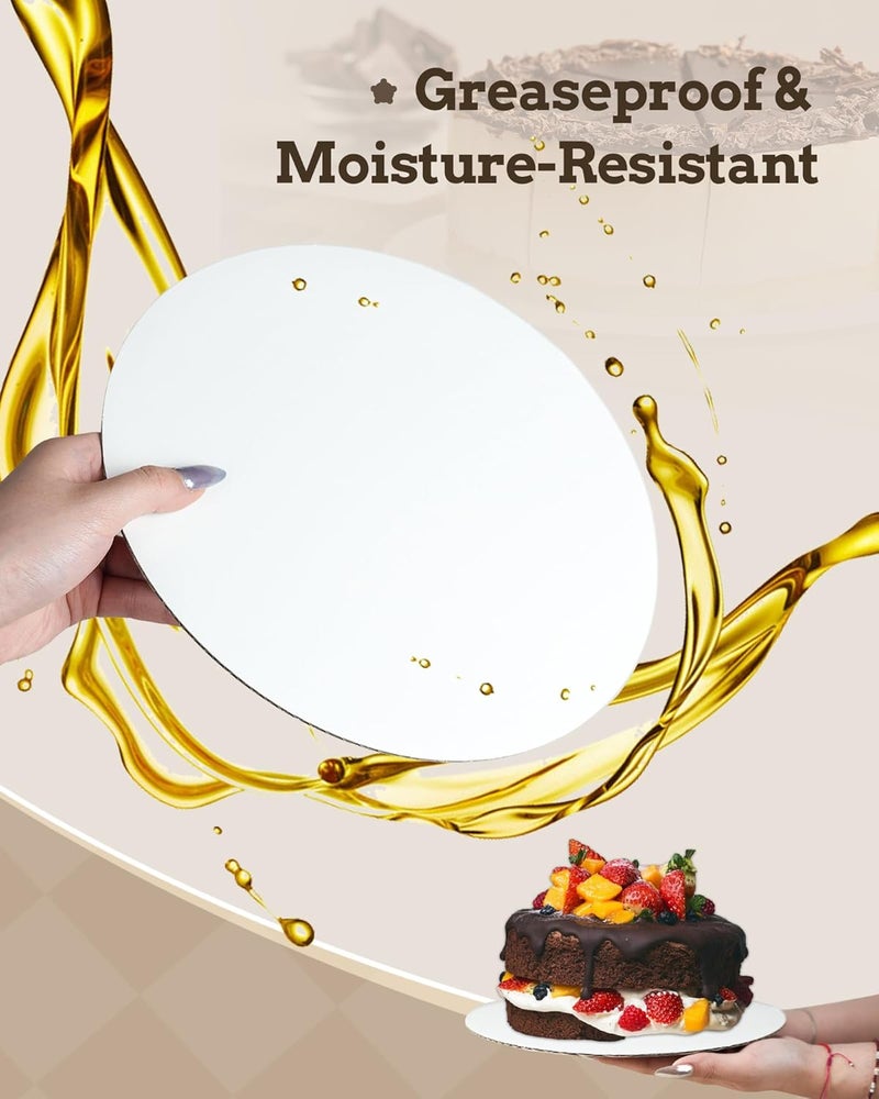 Bake Choice Cake Boards 10 inch Round, 7 Pack Food-Graded Cardboard Cake Rounds, Waterproof and Oil-Proof Cake Plates, Sturdy Corrugated Cake Base, Ideal for Baking, Cake DIY, Dessert and Crafting - Image 3