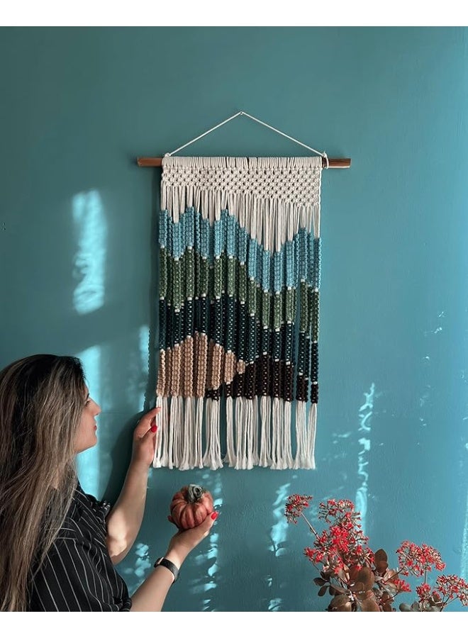 Antikiano wall hanging macrame  -  handemade macrame boho style- 80X 50 CM - Image 1