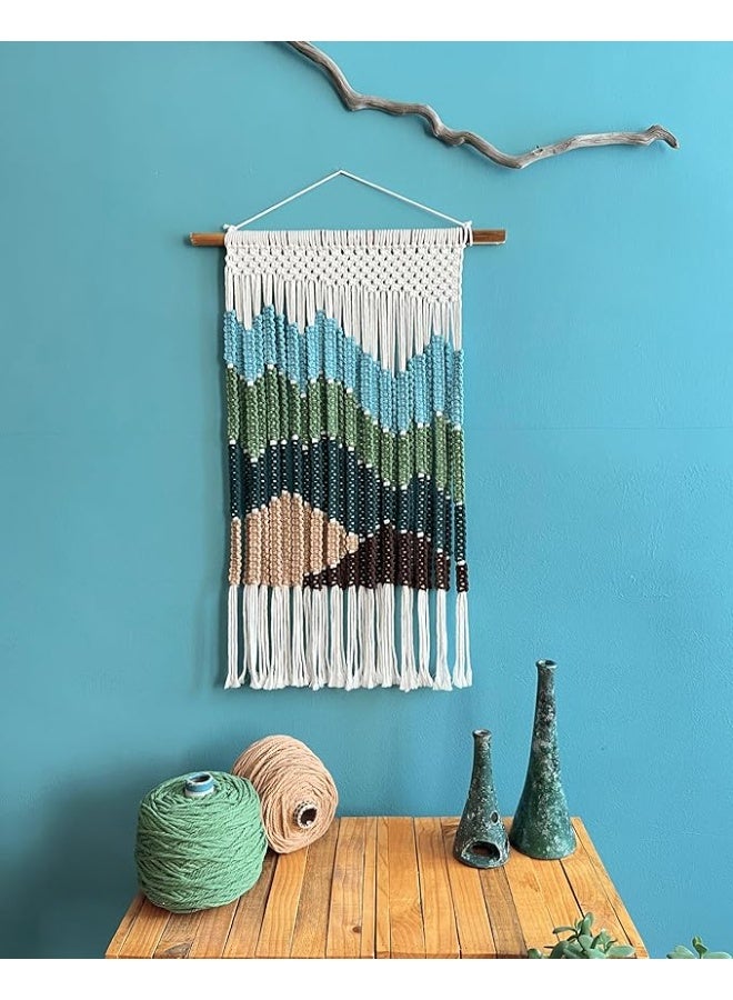 Antikiano wall hanging macrame  -  handemade macrame boho style- 80X 50 CM - Image 3
