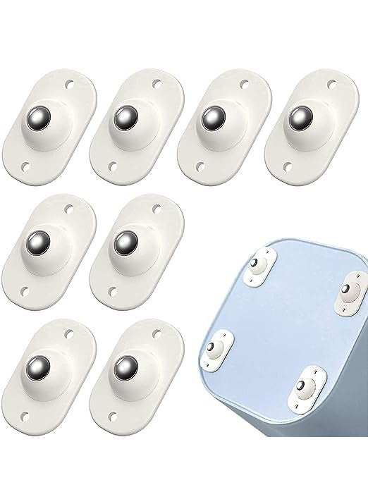 TOP SELECT TOPSELECT Self Adhesive Mini Swivel Casters WheelsUniversal Wheels at The Bottom of The Storage Box Swivel Caster Wheels 360 Degree Rotation Pulley for Furniture Various Storage Boxes  - Image 1