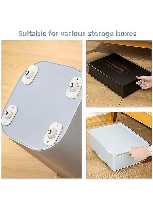 TOP SELECT TOPSELECT Self Adhesive Mini Swivel Casters WheelsUniversal Wheels at The Bottom of The Storage Box Swivel Caster Wheels 360 Degree Rotation Pulley for Furniture Various Storage Boxes  - Image 3