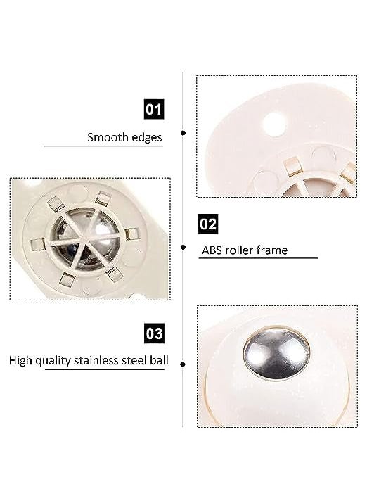 TOP SELECT TOPSELECT Self Adhesive Mini Swivel Casters WheelsUniversal Wheels at The Bottom of The Storage Box Swivel Caster Wheels 360 Degree Rotation Pulley for Furniture Various Storage Boxes  - Image 4