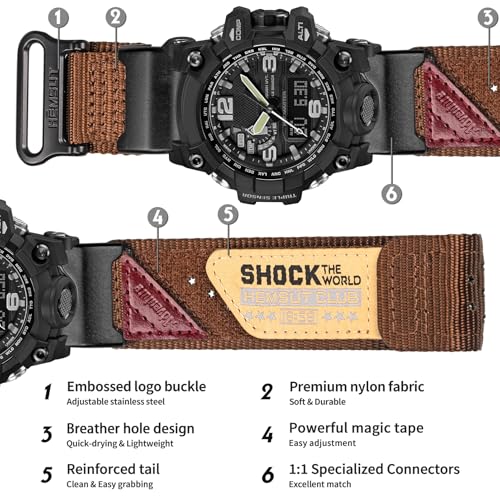 DAVILANE Watch Band Strap for Casio G-shock GWG-1000 GWG1000,Super Rugged Nylon Sports Strap - Image 4