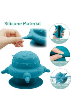 Bukela Puppy Feeder for Multiple Puppies, 240ml Silicone Puppy Milk Feeder Bowl with 4 Teats for Nursing Puppies, Nipple Puppy Bottles, Puppy Feeding Station for  Kittens, Puppies and Rabbits (Blue)  - Image 5