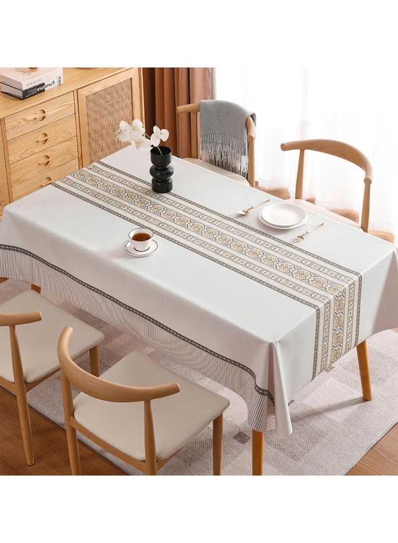Beauenty Tablecloth 140x200cm, Water Oil Resistant DinningTable Cover for Dining Room, Wrinkle Free Rectangular Table Cloths Cover - Image 1