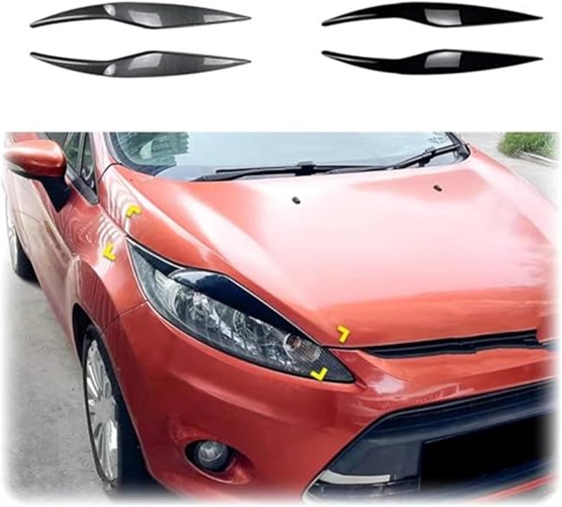 Vuzmode Carbon Fiber Look Headlight Eyebrow for Fiesta MK6 - Image 2