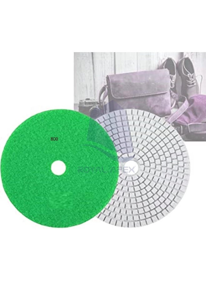 Royal Apex Diamond Polishing Pad Wet/Dry Grinding Disc For Granite Stone Concrete Marble Floor Etc... 800 Grit  - Image 3