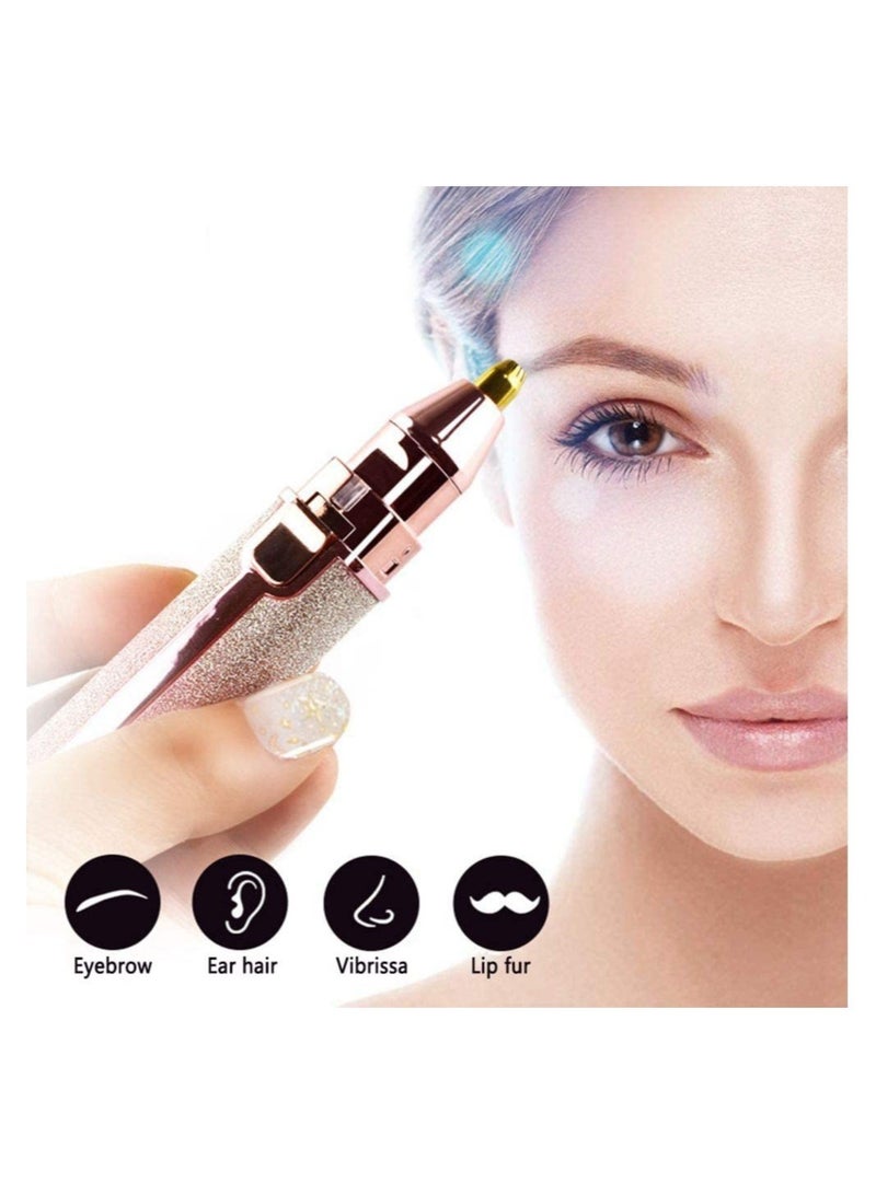 USB Chargeable High Speed Electric Eyebrow Trimmer for Women, Portable Nose Hair Trimmer and Face Body Hair Shaver for Women Girl - Image 2