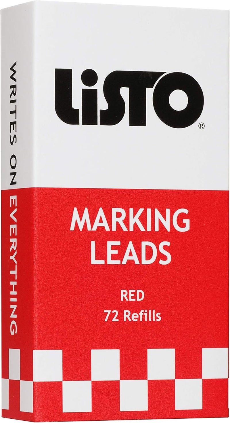 Listo Marking Pencil Refill - 162 Refill, Box of 72, Red - Image 1