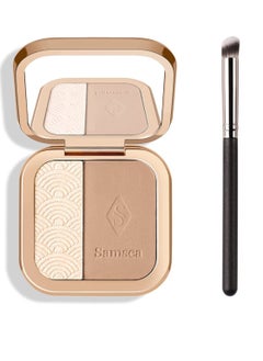 Illuminator HighlighterContour Palette, Bronzer HighlighterMatte Contour Pressed Powder, Face Contouring Palette, Lasting Shimmer Glow Kit, by Ownest Beauty