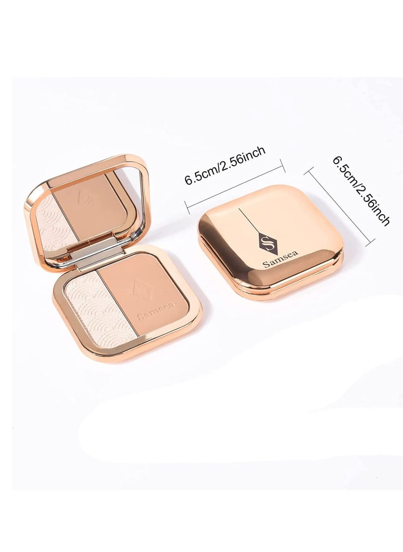SYOSI - Illuminator HighlighterContour Palette, Bronzer HighlighterMatte Contour Pressed Powder, Face Contouring Palette, Lasting Shimmer Glow Kit, by Ownest Beauty - Image 1