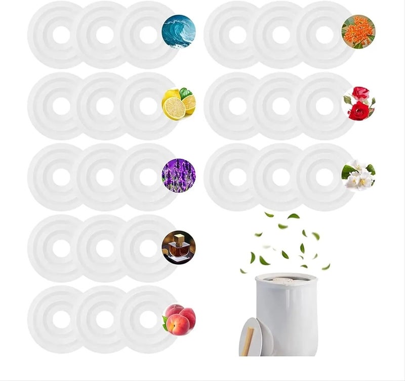 Towel Warmer Fragrance Disc 8 Flavors 48 Pcs Replacement Fragrance Disc for Towel Warmer Bucket Scented Pads Aroma Tablets - Image 3