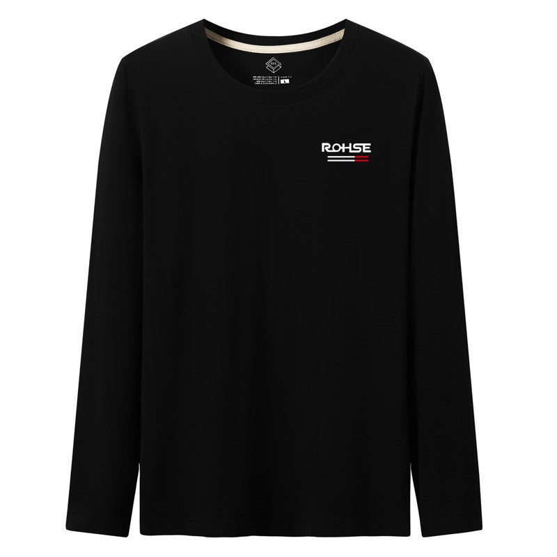 Autumn New Youth Men's Long-sleeved T-shirt Large Size Casual Round Neck Autumn Clothes Mature Inner Wearing Outer Wearing Base Autumn Shirt - Image 3