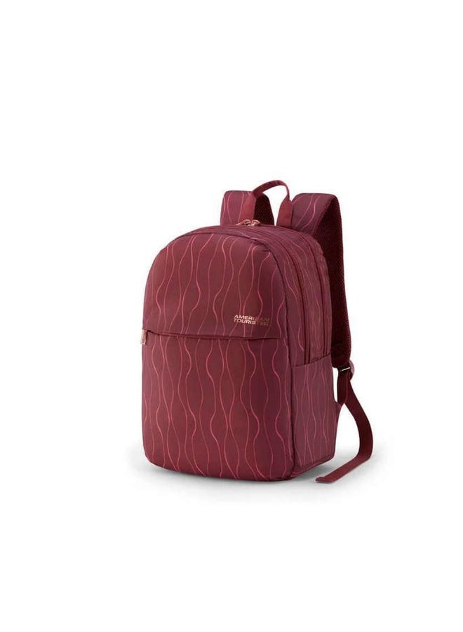 American Tourister Bella 3.0 Style 02, 20 L Volume College and Office 4 Compartment Backpack with Front Organizer and Spacious Interiors for Women - Maroon - Image 1