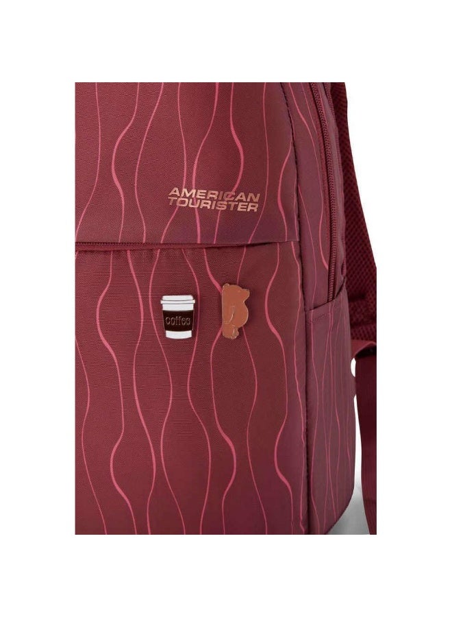 American Tourister Bella 3.0 Style 02, 20 L Volume College and Office 4 Compartment Backpack with Front Organizer and Spacious Interiors for Women - Maroon - Image 4