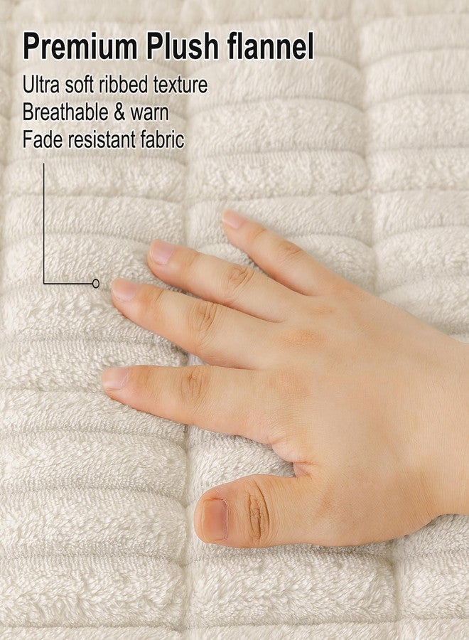 smiry غطاء أريكة سميري للكلاب، قابل للغسل، مانع للانزلاق، غطاء أريكة ناعم للحيوانات الأليفة، مناسب لأرائك بثلاث وسائد، غطاء أريكة سميك وناعم لحماية الوسائد (أبيض، 27.6 بوصة × 47 بوصة). - Image 4