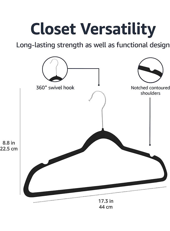 RATSAW 20 Pack Slim Velvet Non-Slip Suit Hangers Clothes Coat hangers with 360 Degree Hook for Home Storage Sturdy and Space Saving Wardrobe - Image 3