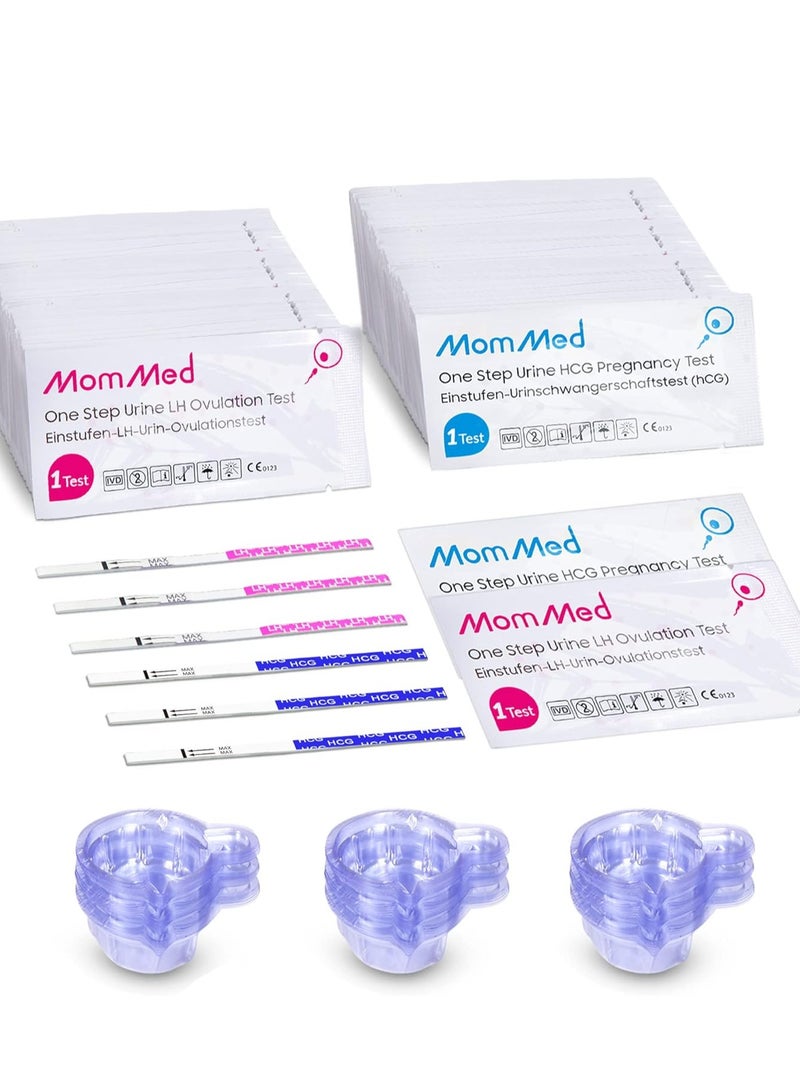 MomMed Women's Ovulation and Pregnancy Predictor Test Strips Kit 135 counts - Image 1