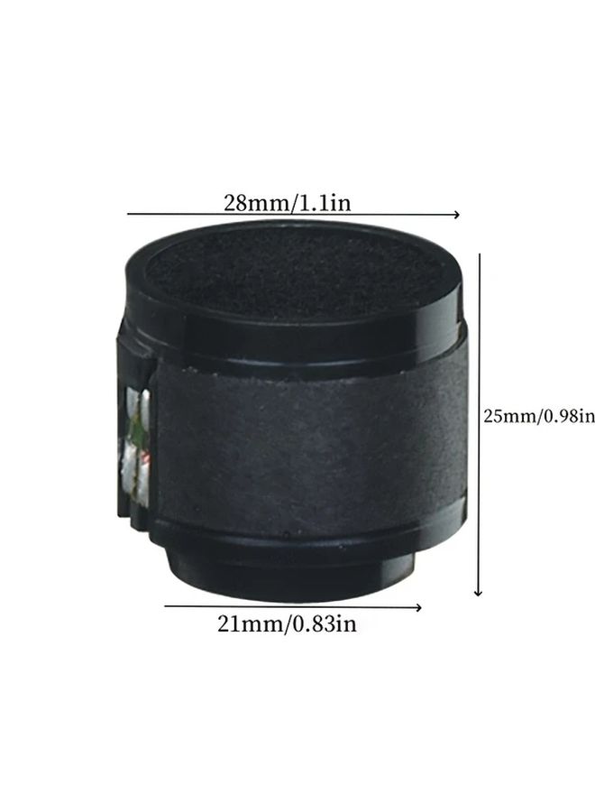 Replacement Dynamic Microphone Capsule Head ABS Material Black 1pc - Image 4