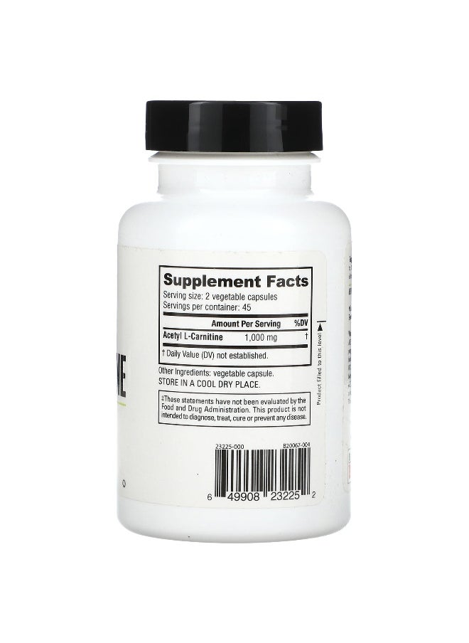 NutraBio NutraBio, Acetyl L-Carnitine, 500 mg, 90 Veggie Capsules  - Image 2