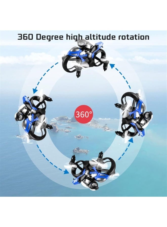 RC Motorcycle Toys Electric 2.4GHz Mini Flying Motorcycle with Light Up Wheels  Land & Air 360° Rotating Drift Stunt High Speed Remote Motorcycle Toys for Boys - Image 3