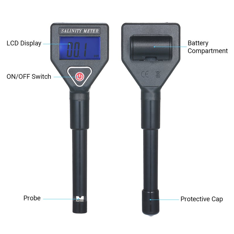 Seawater Salinity Refractometer Portable Handheld Salinity Meter ATC Salinometer Aquarium Halometer Salt Gauge Saltwater Tester - Image 2